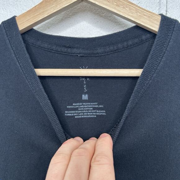 Travis Scott Cactus Jack For Fragment "Danger" T-Shirt - Picture 3 of 4